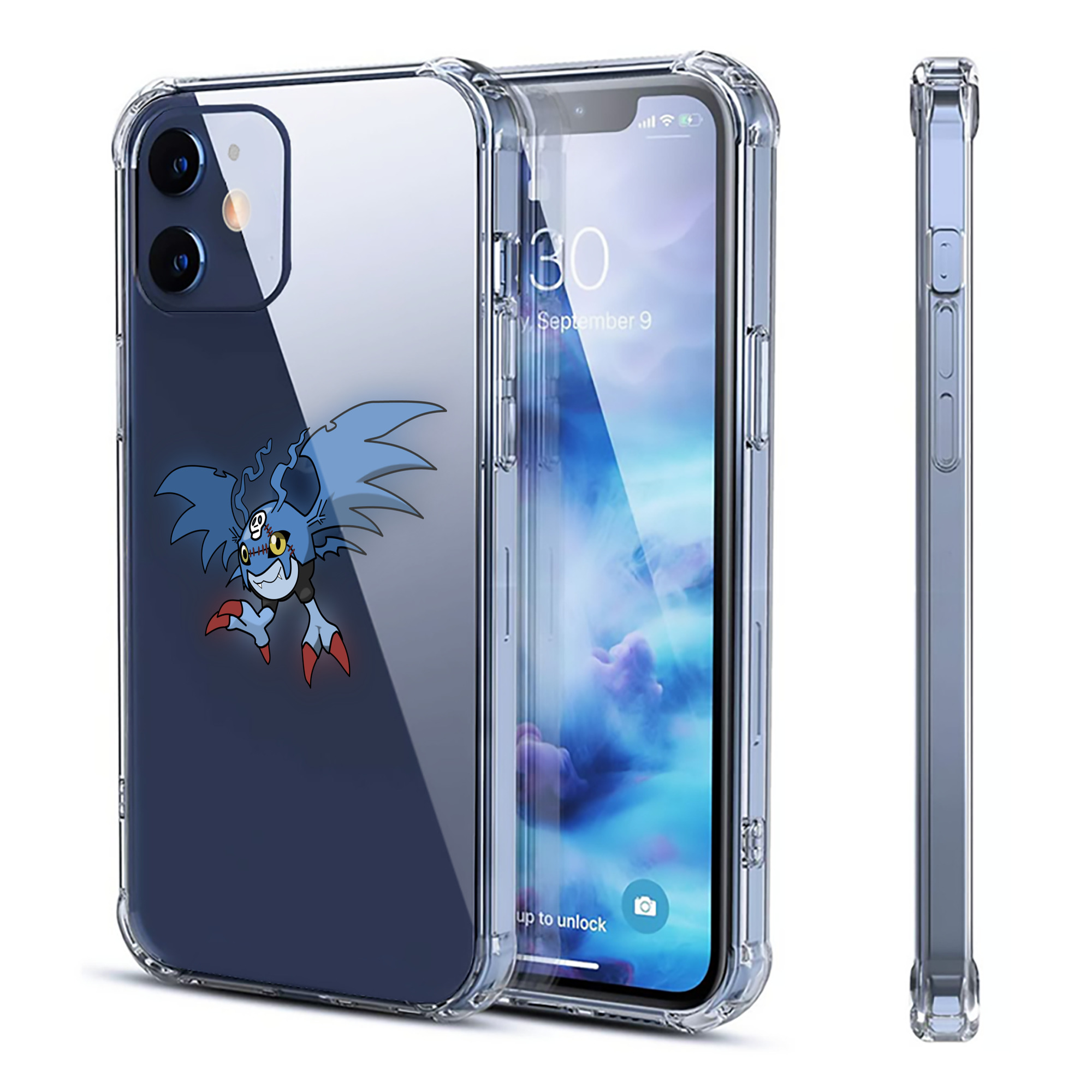 （画像用） Digimon デジタルモンスター/デジモン 【iPhone 12シリーズ対応】透明スマホケース（クリアソフトケース）